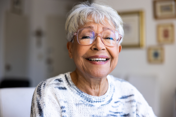 woman smiling